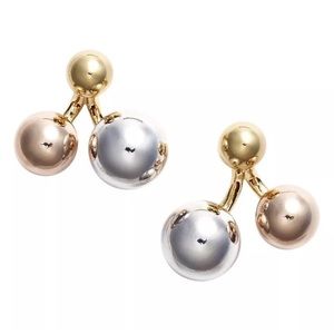 Rare Kate Spade Three Tone Bauble Earrings